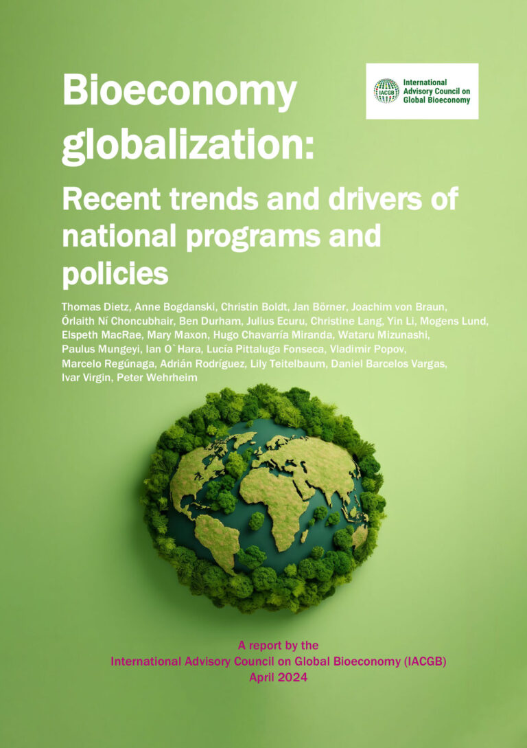 Bioeconomyglobalization: Recent trends and drivers ofnational programs andpolicies